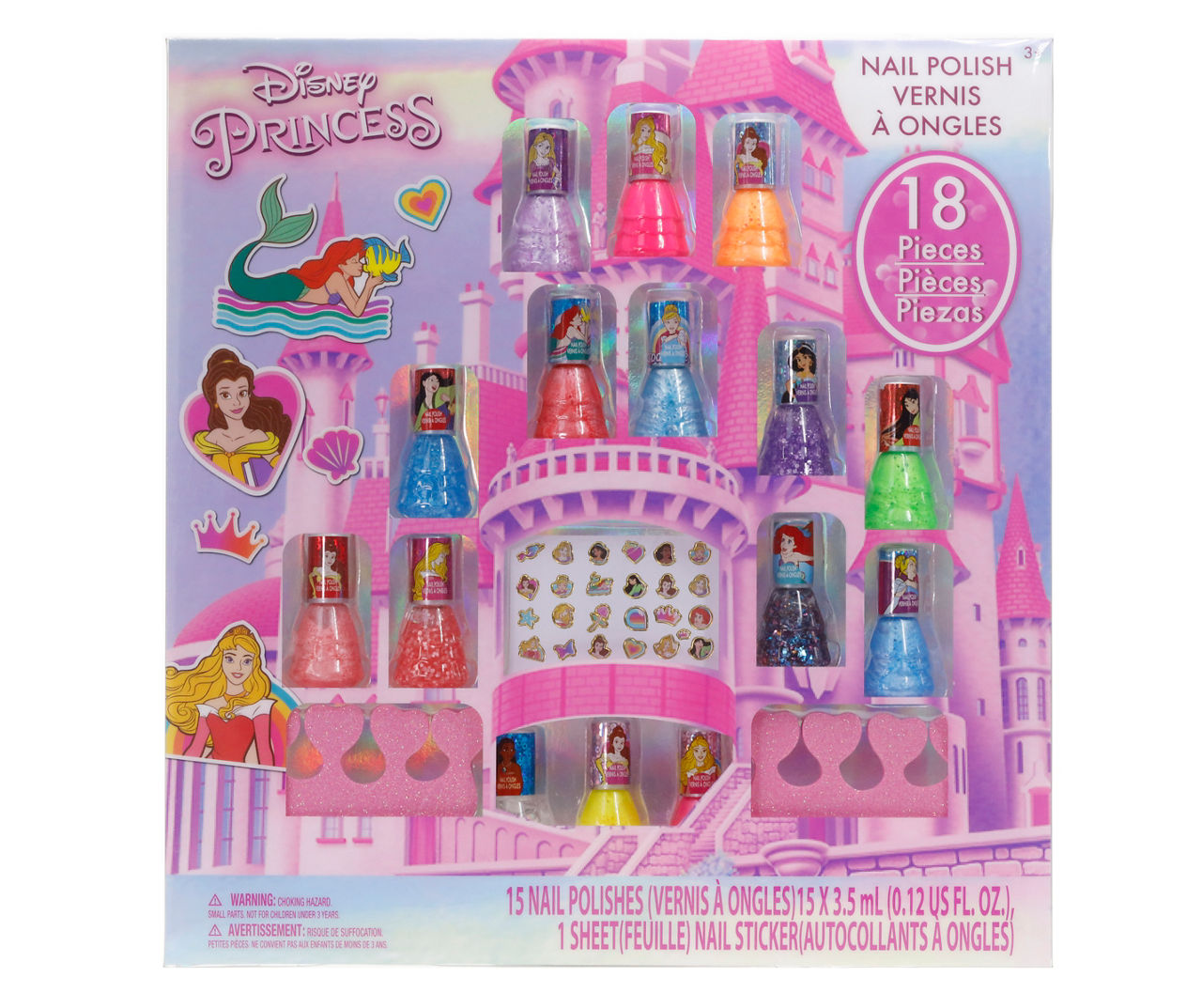  Disney Princess 65 Piece Decorative Nail Art Kit : Toys & Games