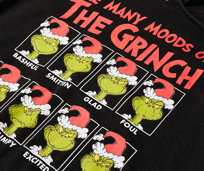 Men's Size M "Many Moods" Black Grinch Hoodie