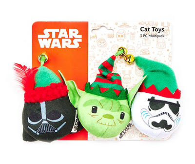 Holiday Plush Cat Toys, 3-Pack