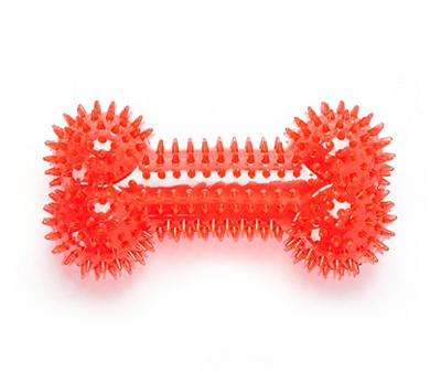 Red Holiday Spike Bone Dog Toy