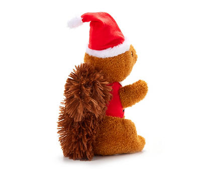 Santa Squirrel Plush Dog Toy