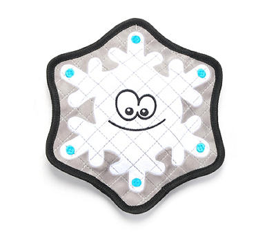 Flat Snowflake Plush Squeaker Pet Toy