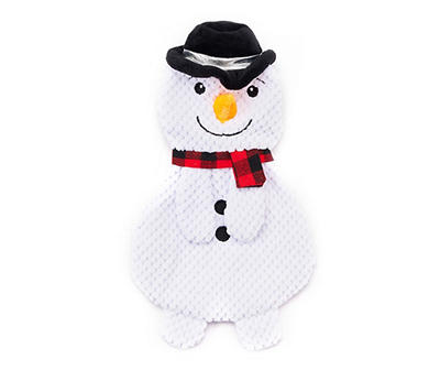 Snowman Flattie Dog Toy
