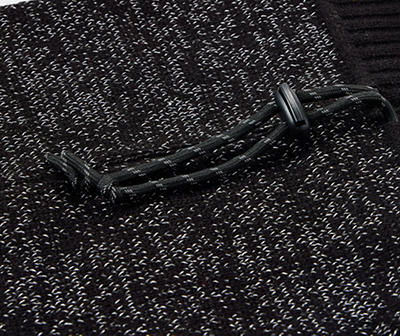 Pet Medium/Large Heather Black Knit Tube Scarf