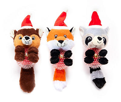 Holiday Critter 3-Piece Plush & Spike Dog Toy Set