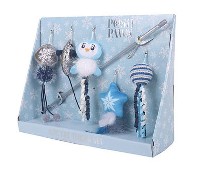 Blue Holiday 6-Piece Cat Teaser Toy Set