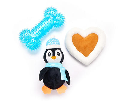 Blue Penguin Holiday 3-Piece Dog Toy Set
