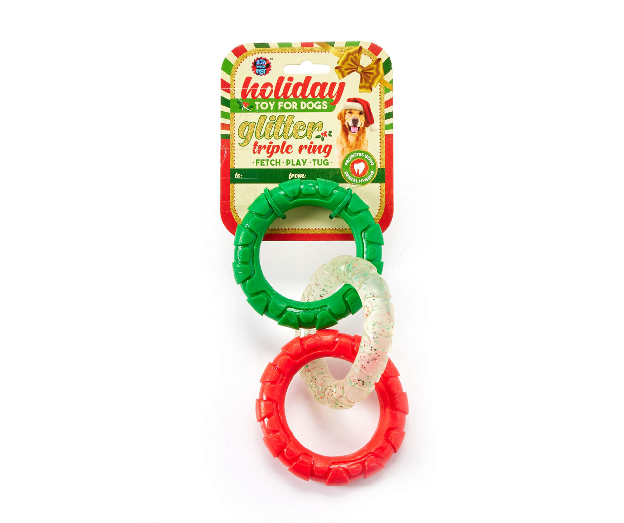 Glitter Triple Ring Dog Toy Big Lots