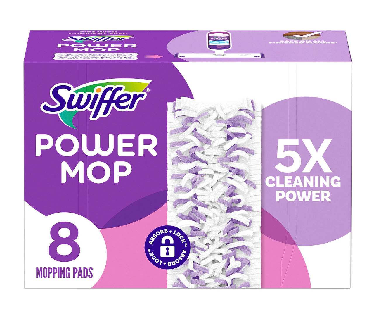 Swiffer PowerMop MultiSurface Mopping Pad Refills, 8Count Big Lots