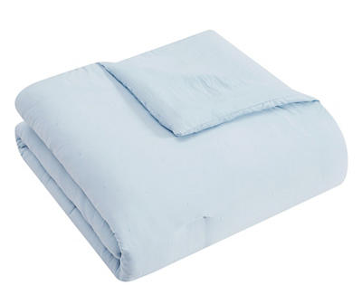 Mineral Blue Stitch-Tufted Queen 4-Piece Comforter Set