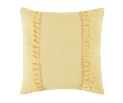 Yellow Embroidery-Tufted King 4-Piece Comforter Set