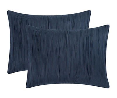 Indigo Crinkle-Texture Queen 4-Piece Comforter Set
