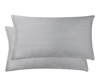 Gray Crinkle-Texture King 4-Piece Comforter Set