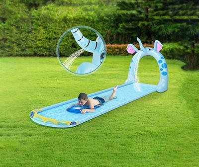 16' Blue Elephant Inflatable Water Slide with Sprayer