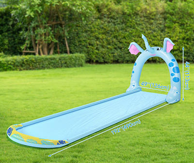 16' Blue Elephant Inflatable Water Slide with Sprayer