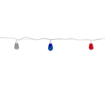 Red, White & Blue Edison Bulb LED Light Set, 10-Lights