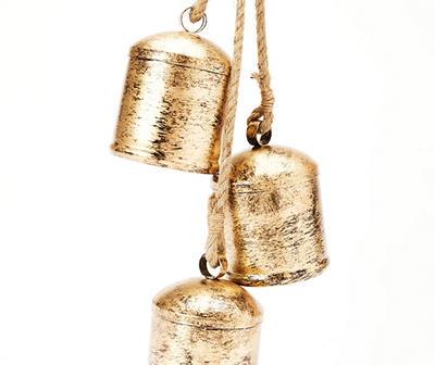 Gold Hanging 3-Bell Decor