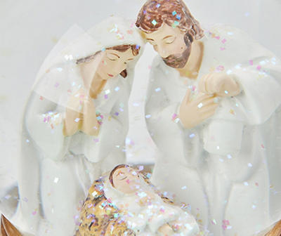 "Joy" Nativity Scene Glitter Snow Globe