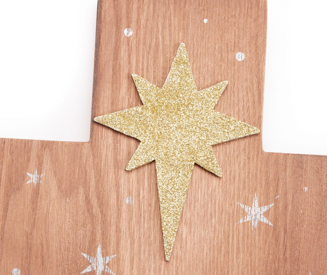 Star of Bethlehem Wood Cross Hanging Wall Decor