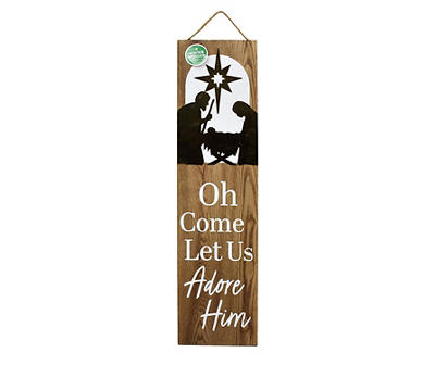 "Oh Come Let Us Adore Him" Nativity Hanging Wall Decor