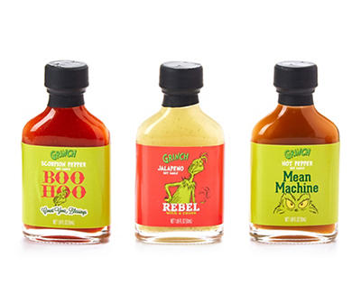 Grinch Mean Machine 3-Piece Hot Sauce Set