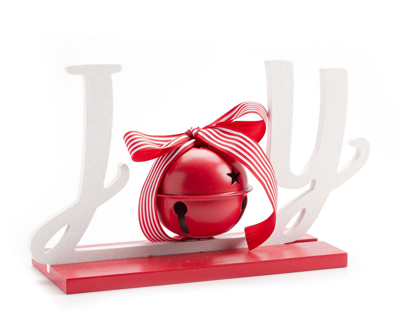 "Joy" Bell & Bow Wordscript Tabletop Decor