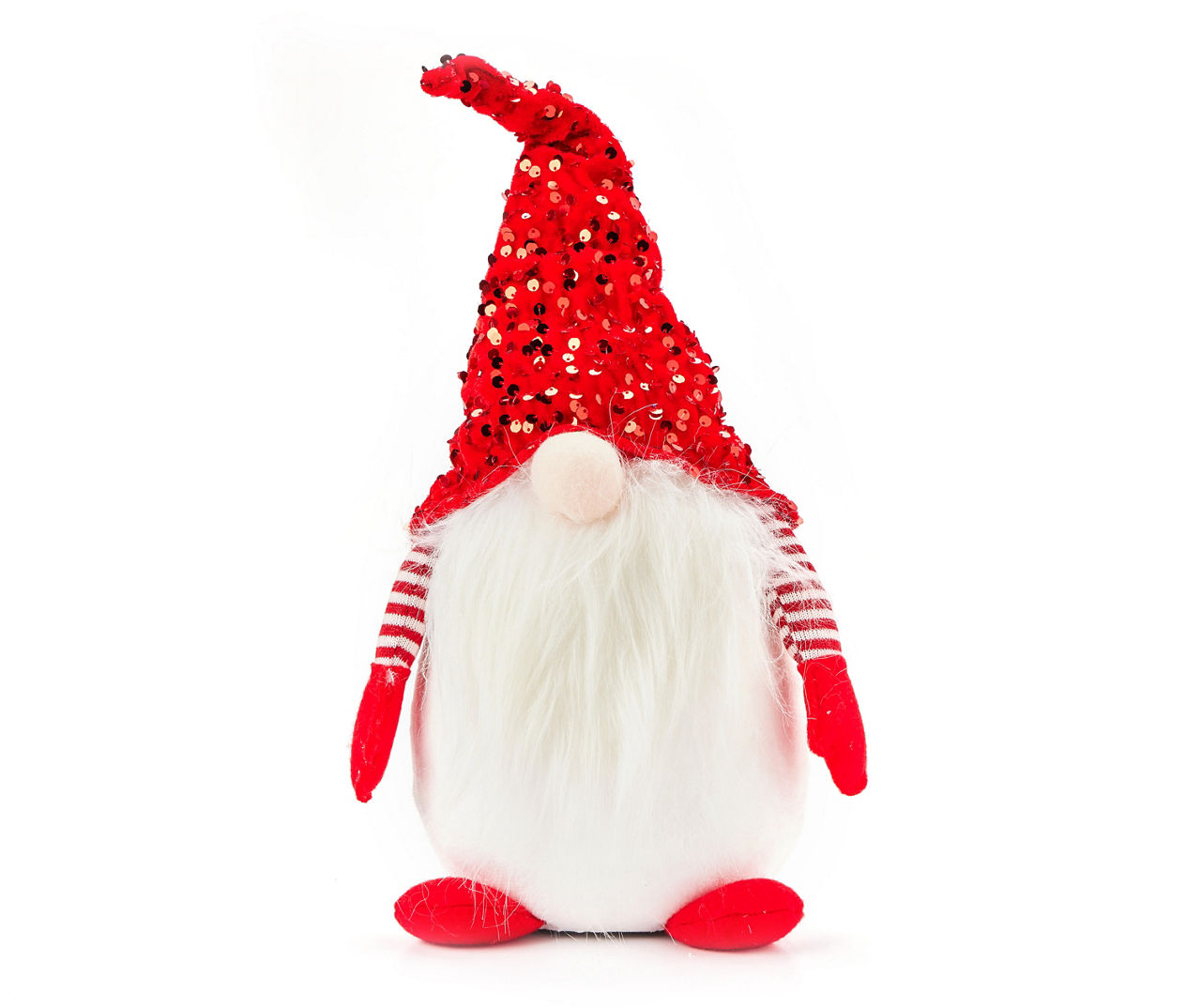 Winter Wonder Lane Red Sequin Hat Gnome Plush Tabletop Decor Big Lots