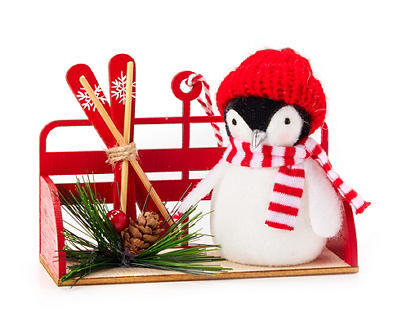 Penguin On Ski Lift Ornaments, 3-Pack