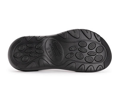 Women's Size X-Large Black EVA Angled-Strap Sandal