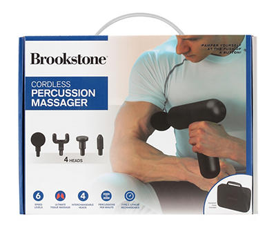Black Cordless Handheld Percussion Massager