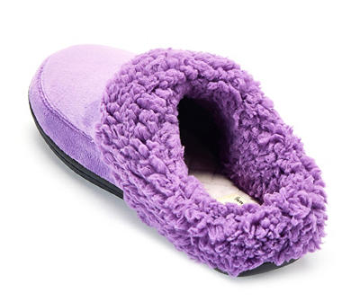 Women's M Smokey Purple Velour Clog Slippers