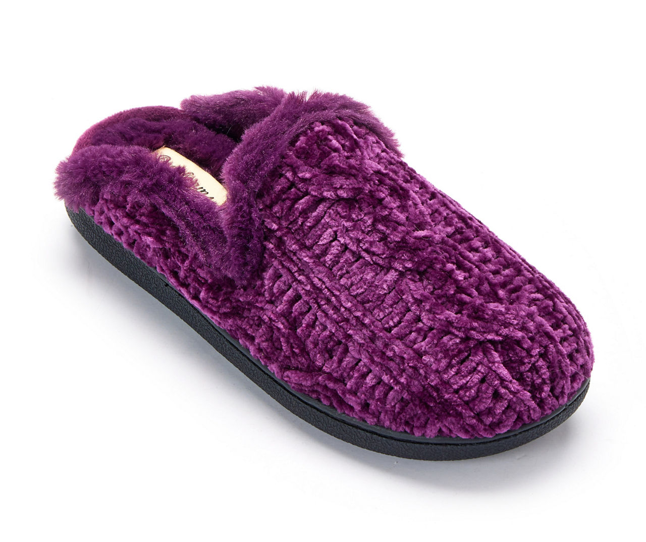 Faux Fur Slippers for Women Purple / M/L