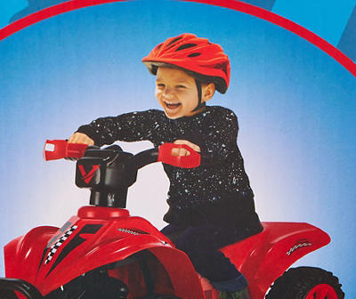 Red & Black Voyager Kids' Ride-On Quad ATV