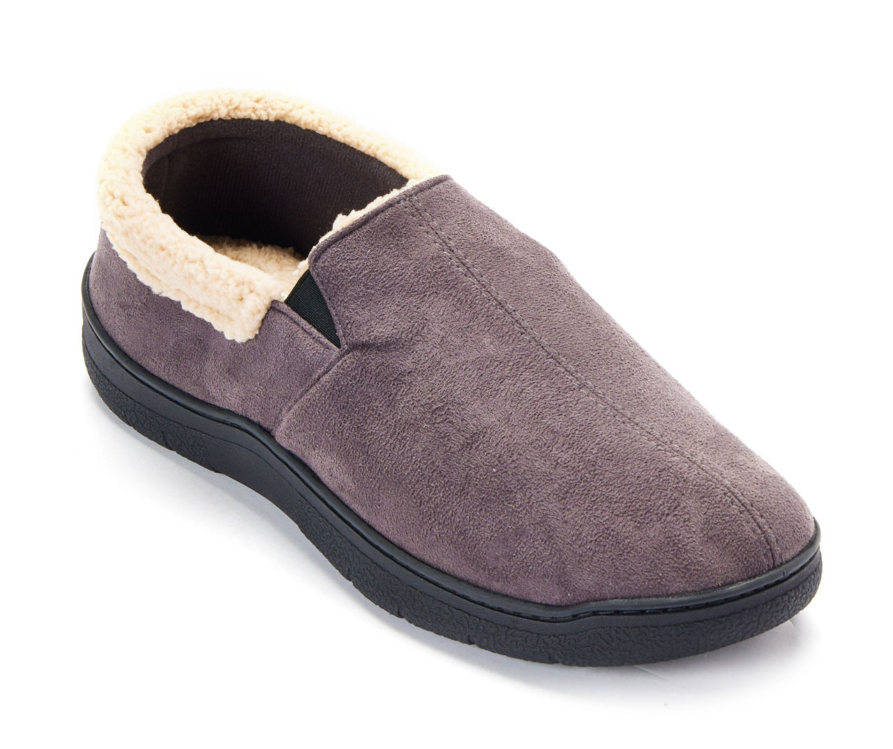 DF by Dearfoams Men's L Pavement Faux Suede Moccasin Slippers | Big Lots