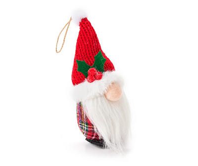 Knit Hat & Plaid Gnome Ornaments, 3-Pack