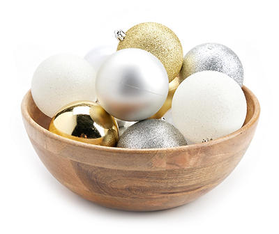 Gold, Silver & White Ball 50-Piece Ornament Set