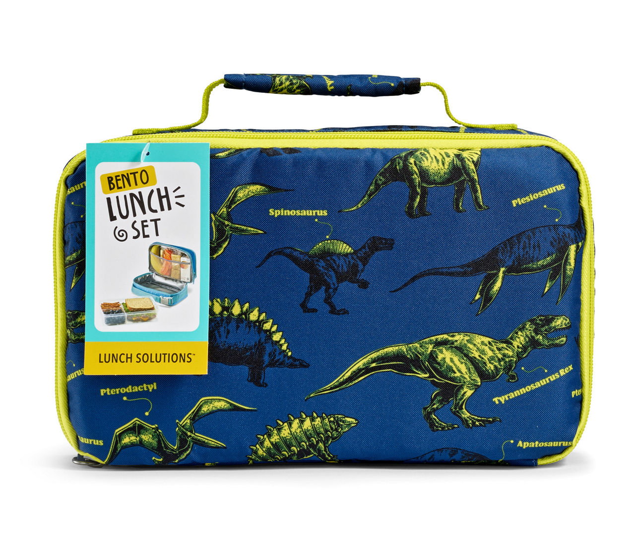 Fit + Fresh Navy Dinosaur Bento Lunch Kit