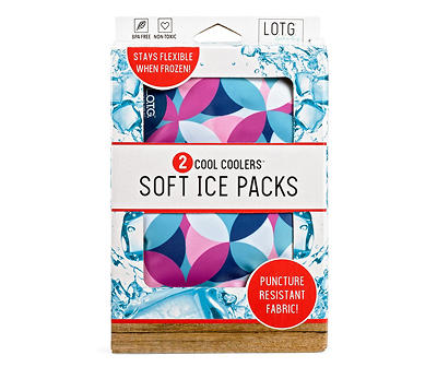 Berry Yuma Petals & Navy Cool Coolers Soft Ice Packs, 2-Pack