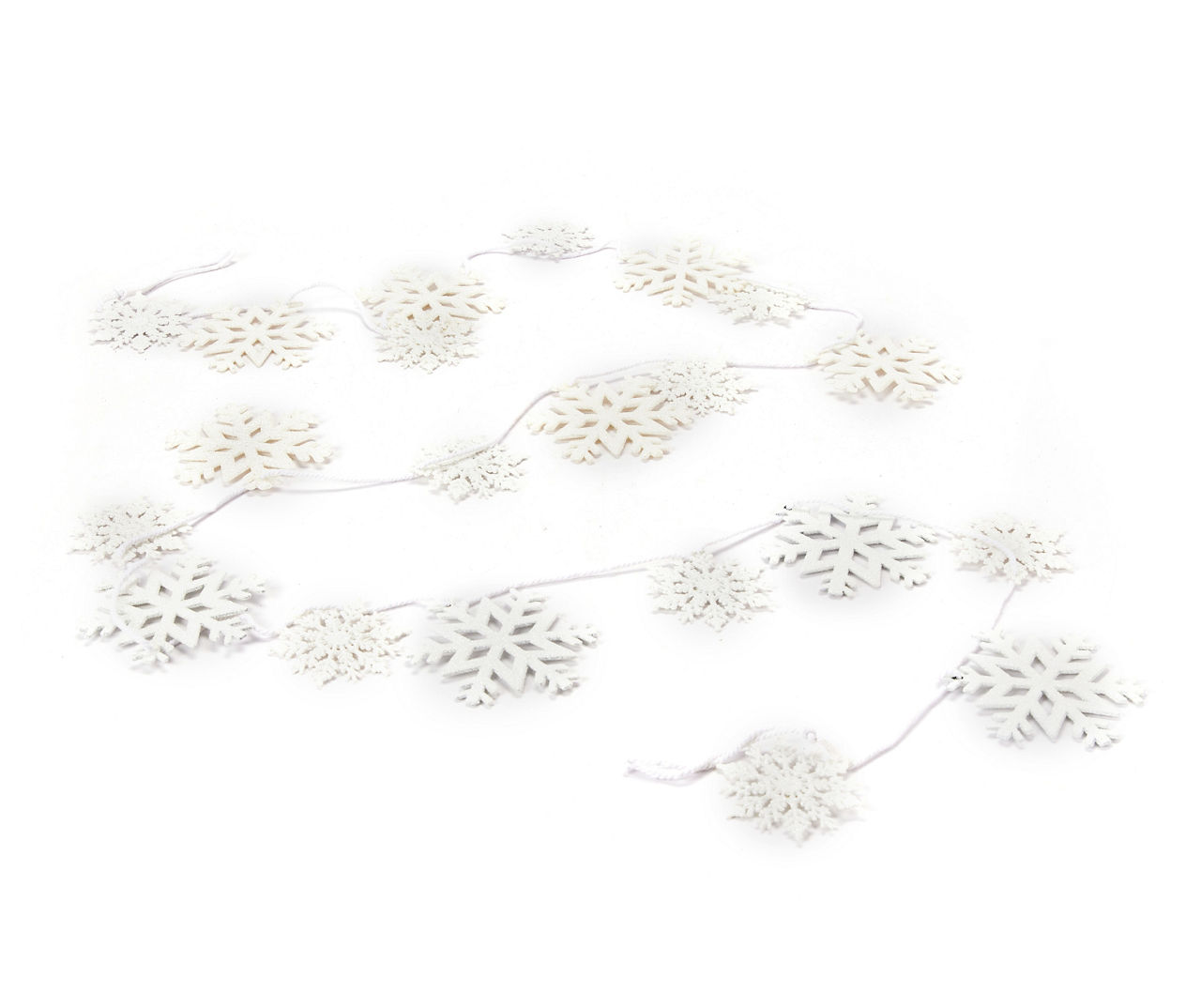Winter Wonder Lane 9' White Snowflake Garland Big Lots