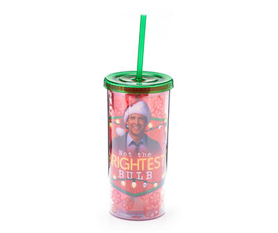 "Bulb" National Lampoon's Christmas Vacation Red Plastic Tumbler With Straw, 20 oz.