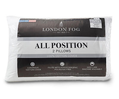 London Fog All-Position Pillows, 2-Pack