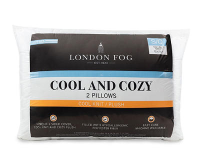 London Fog White Cool & Cozy Standard Pillows, 2-Pack