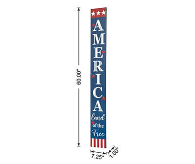 "America" & "Land of the Free" Vertical Porch Decor