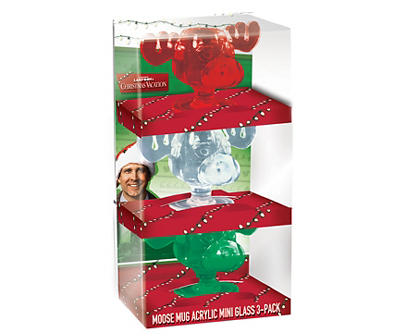 National Lampoon's Christmas Vacation Moose Acrylic Mini Glasses, 3-Pack