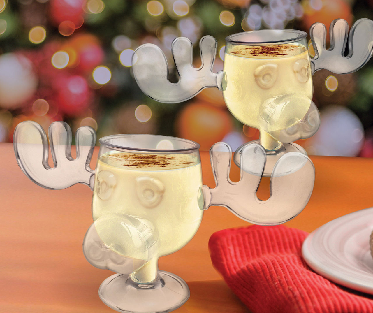 Christmas Wine Glasses, 2 Pack