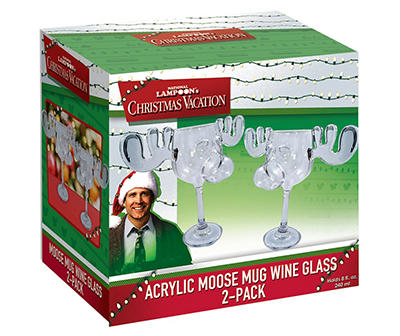 National Lampoon's Christmas Vacation Moose Acrylic Wineglasses, 2-Pack