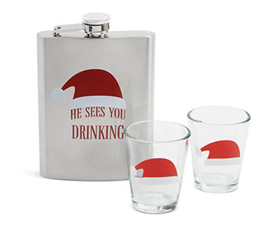 "When You're Drinking" Steel 8-Oz. Flask & Shot Glass Set