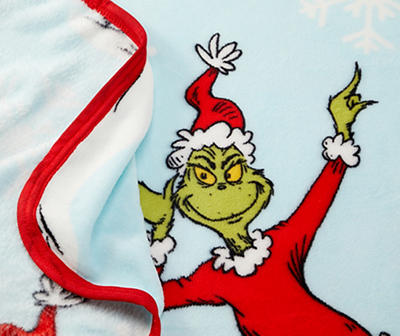 The Grinch Light Blue Don't Be a Grinch Throw, (46" x 60")