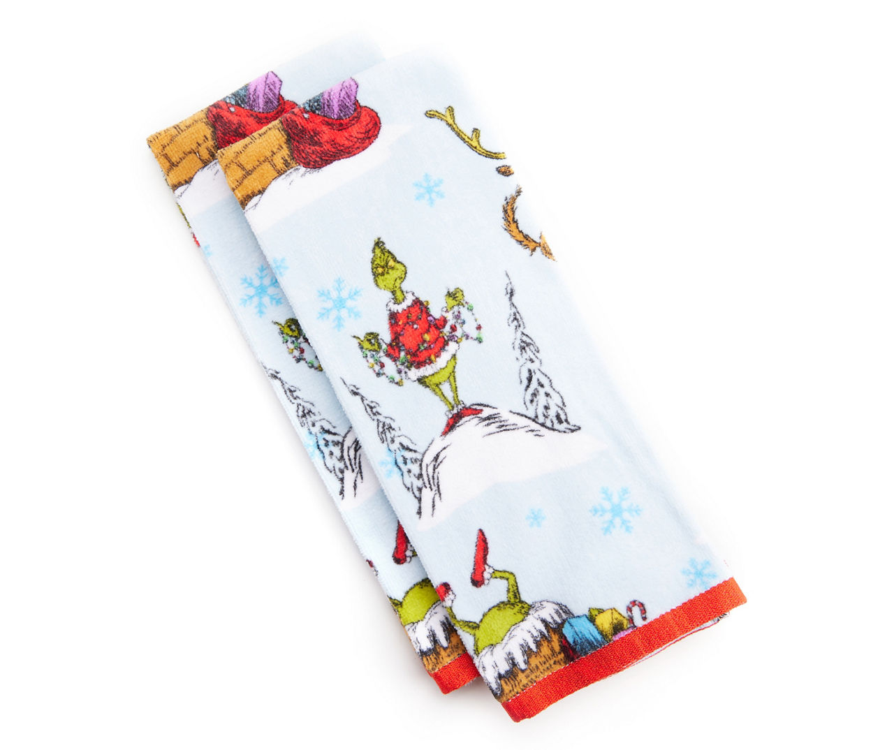 Dr. Seuss The Grinch Blue Snowflake Holiday Hand Towels 2 Pack Big Lots