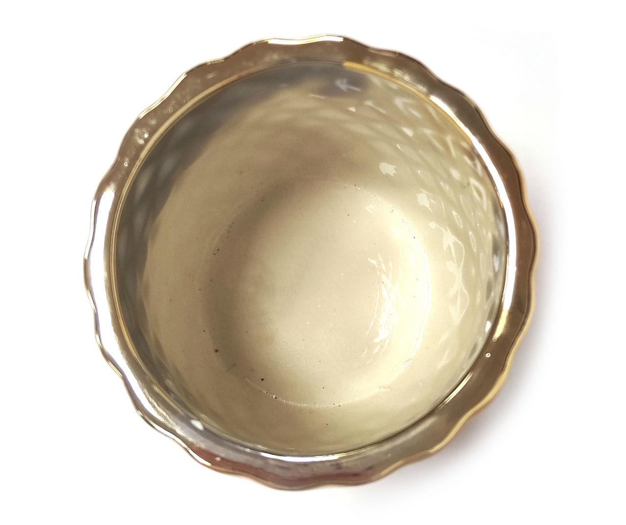 3.15" Mirror Gold Ceramic Planter